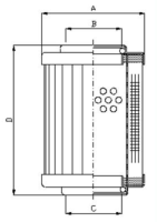 0103705 - XR100C10 Filterelement für Rücklauffilter