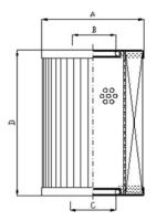 0103838 - XR630G03 Filterelement für Rücklauffilter